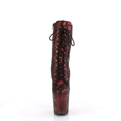 8 Inch Heel FLAMINGO-1040SPF Red Snake Print Fabric