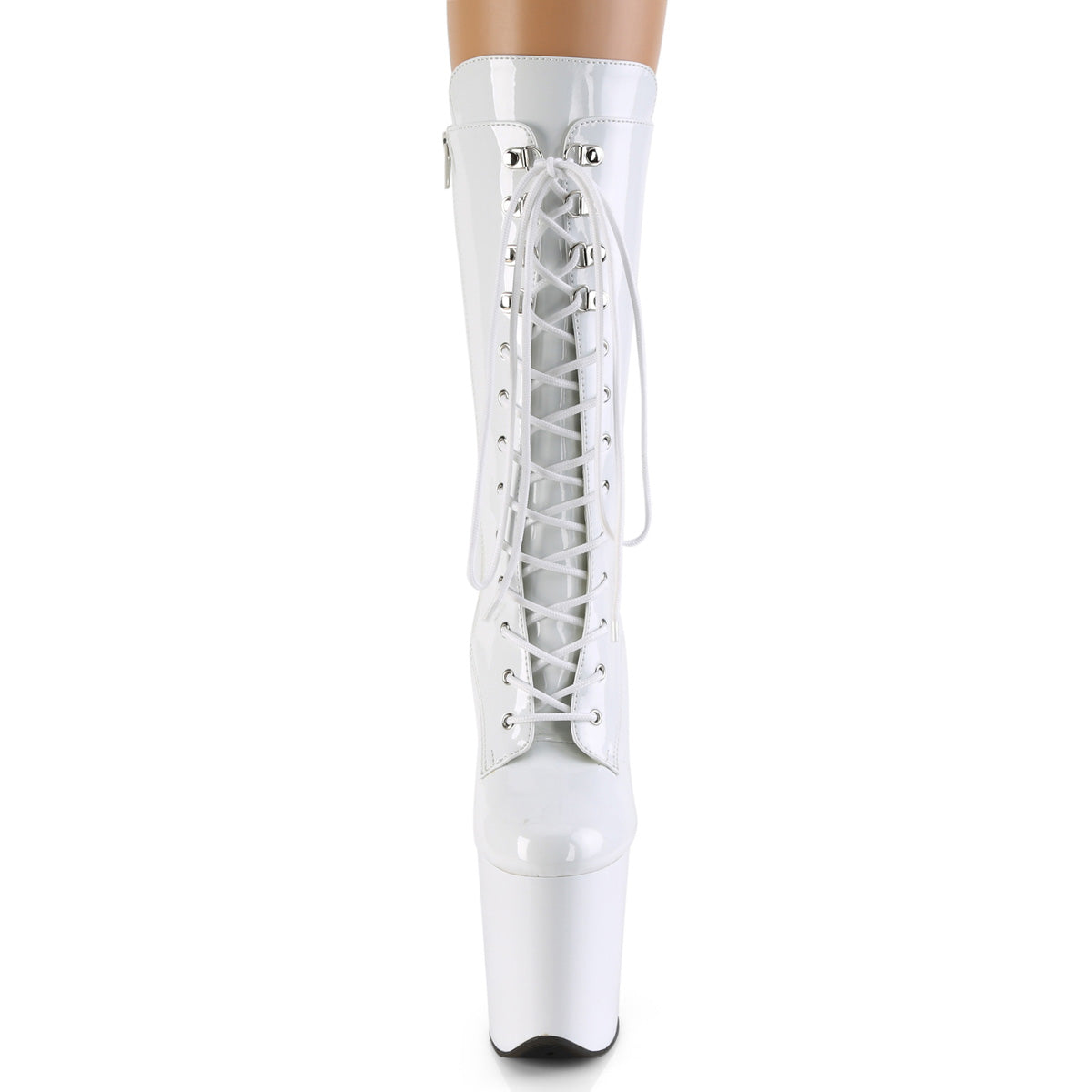 8 Inch Heel FLAMINGO-1050 White Pat