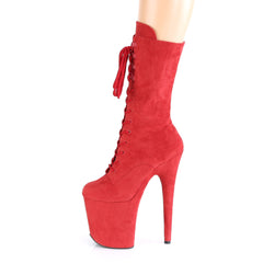 8 Inch Heel FLAMINGO-1050FS Red Suede