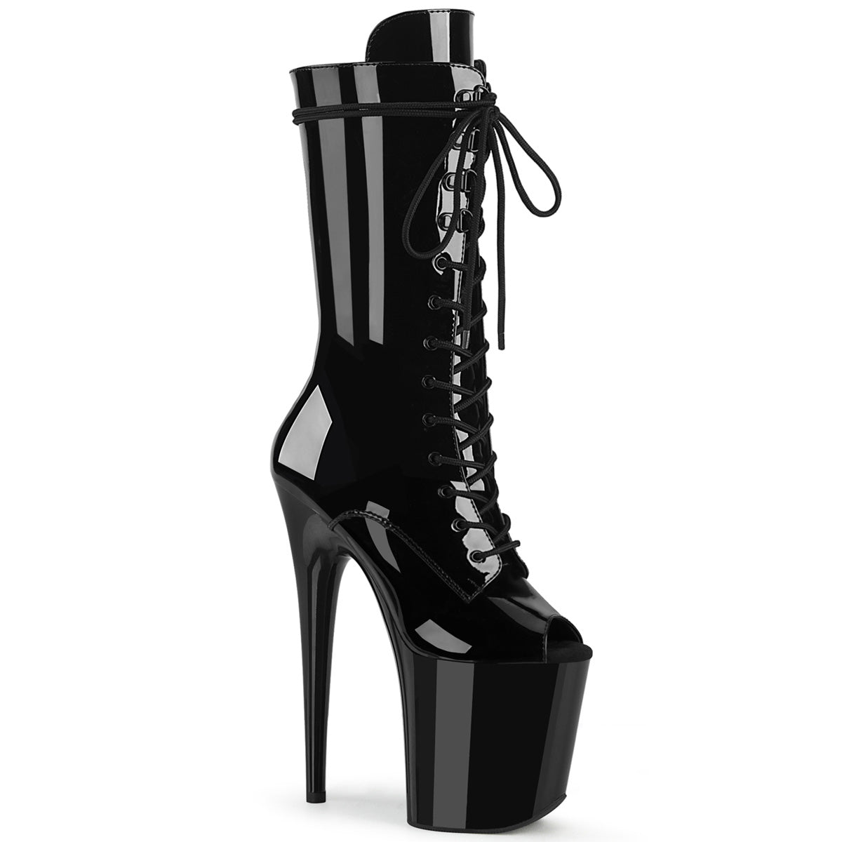 8" Heel FLAMINGO-1051 Black Pat