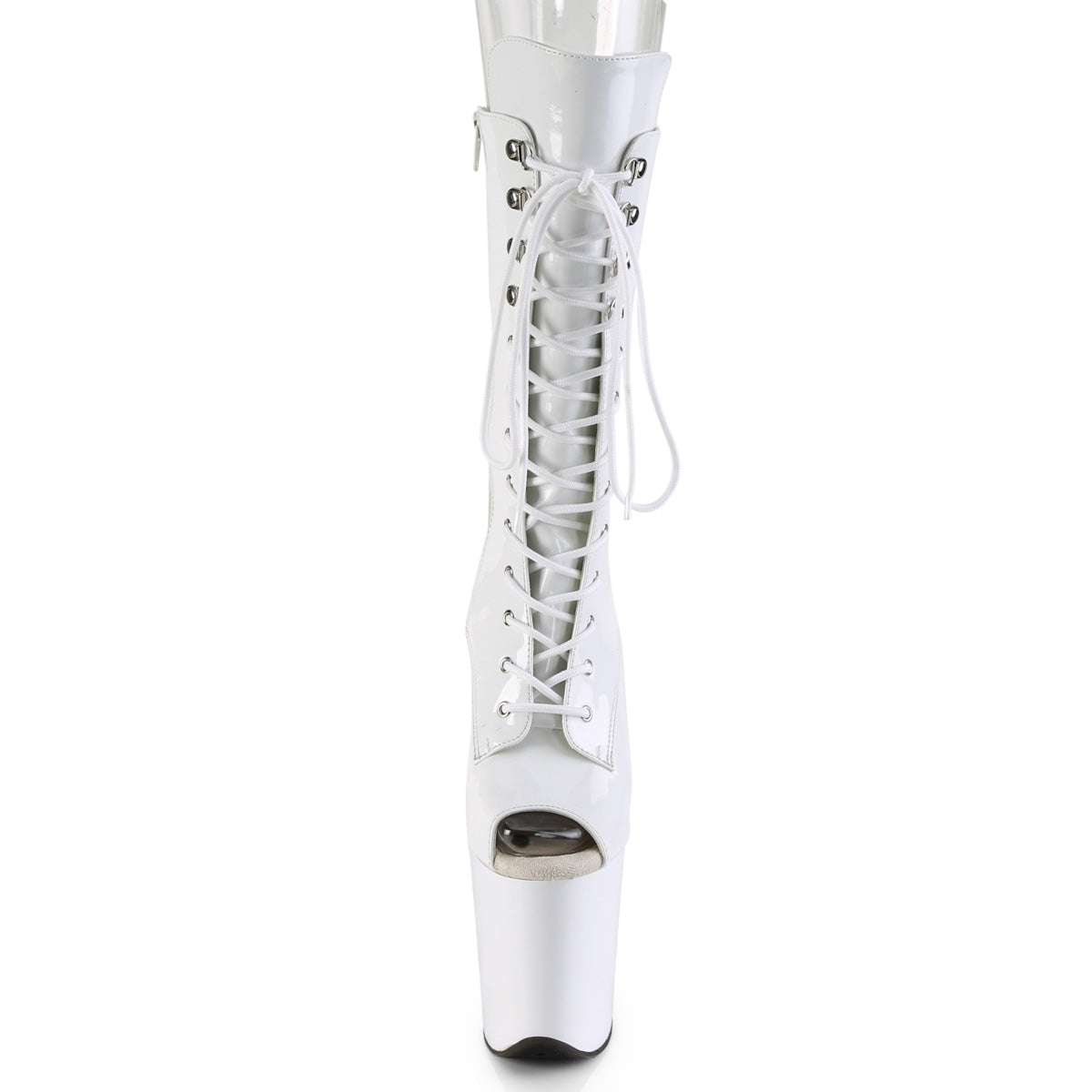 8 Inch Heel FLAMINGO-1051 White Pat