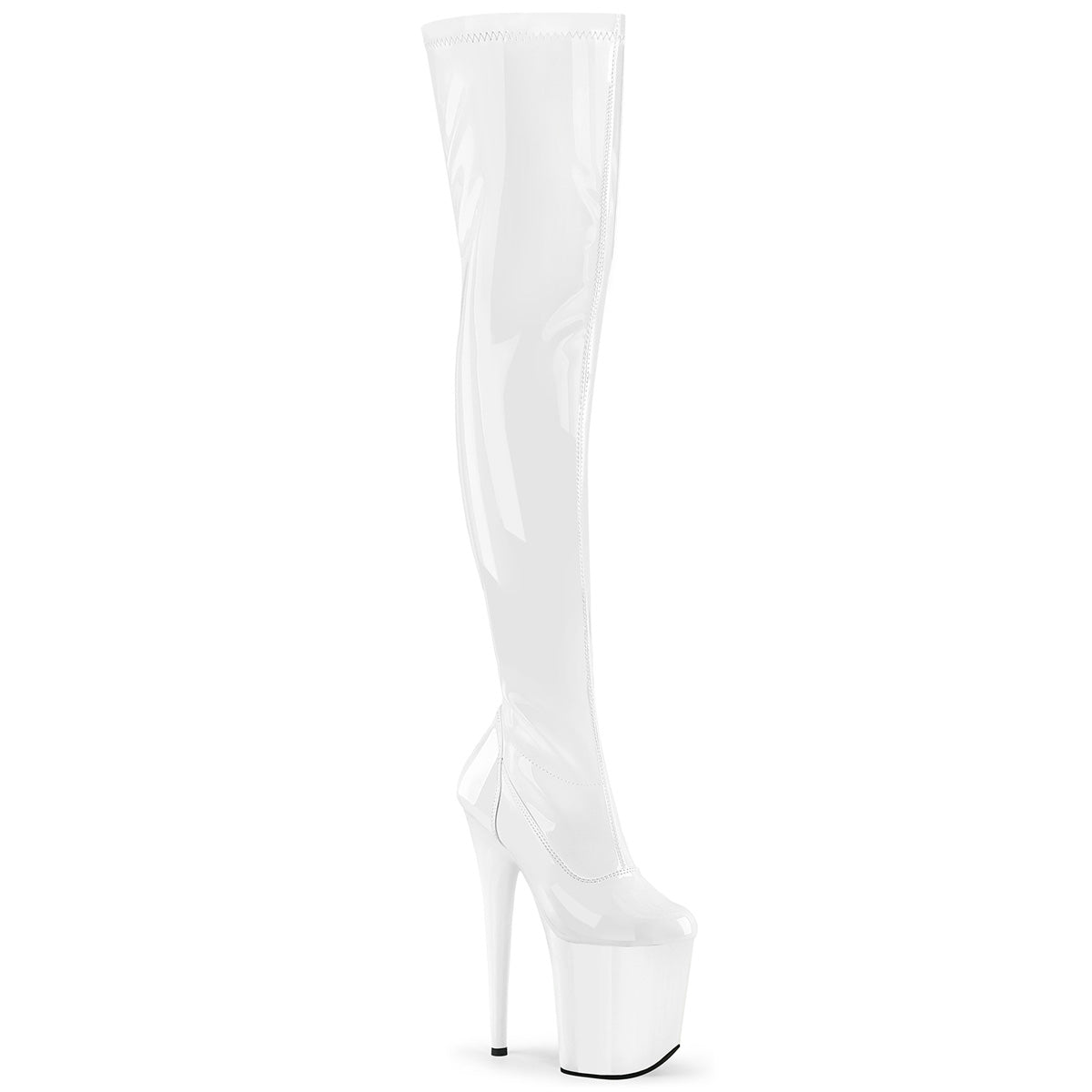 8 Inch Heel FLAMINGO-3000 White Patent