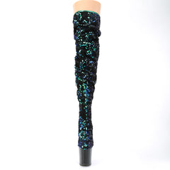 8 Inch Heel FLAMINGO-3004 Green Sequins