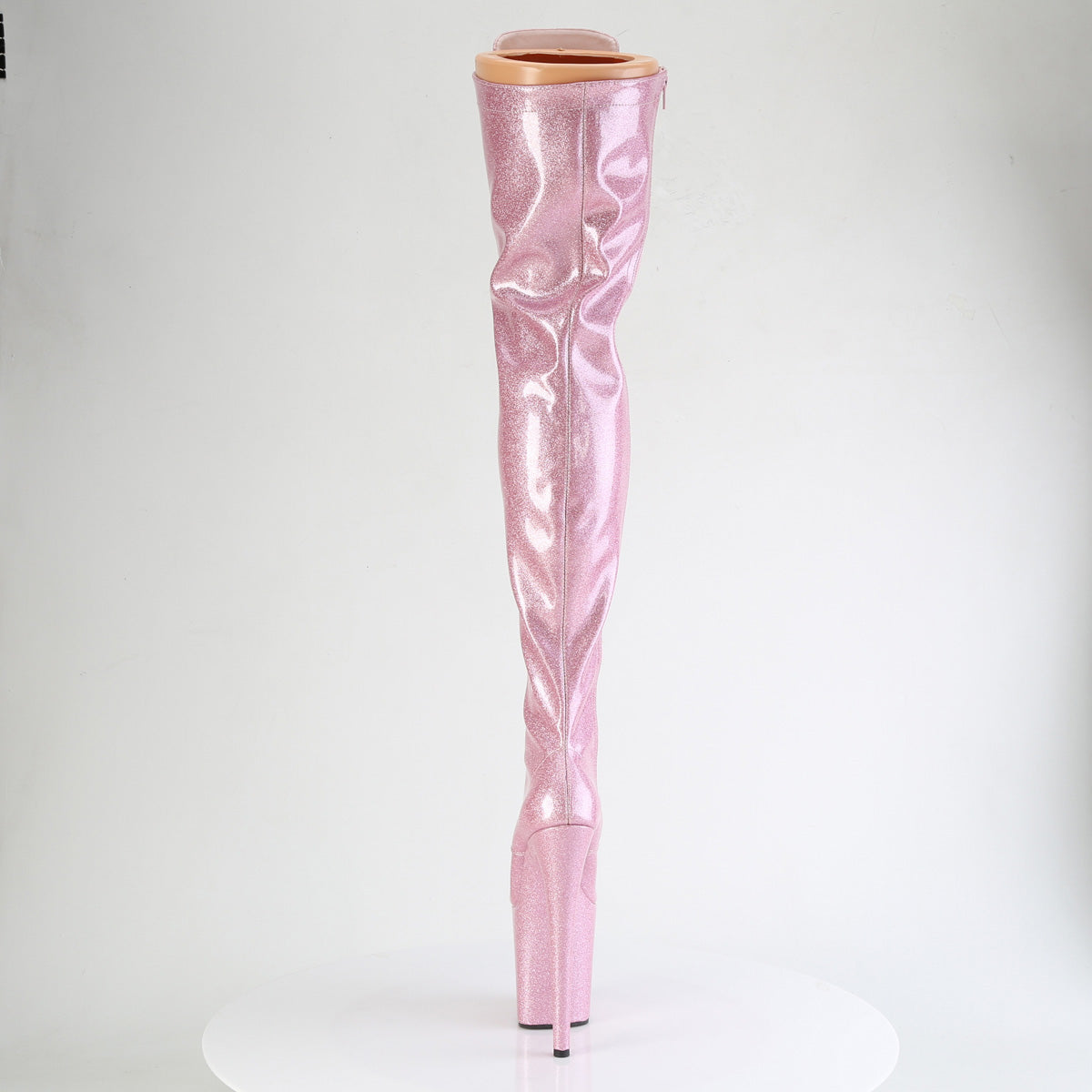 8 Inch Heel FLAMINGO-3020GP Baby Pink Glitter
