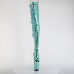 8 Inch Heel FLAMINGO-3021GP Aqua Glitter