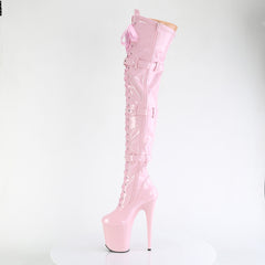 8 Inch Heel FLAMINGO-3028 Baby Pink Patent
