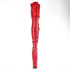 8 Inch Heel FLAMINGO-3028 Red Stretch Patent