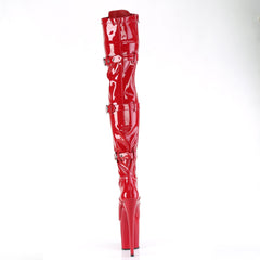 8 Inch Heel FLAMINGO-3028 Red Stretch Patent