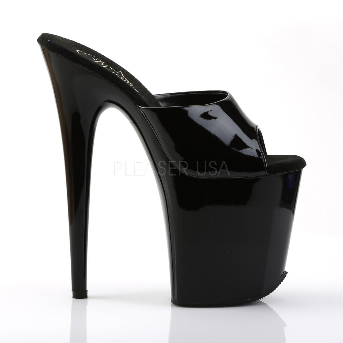 8 Inch Heel FLAMINGO-801 Black Patent