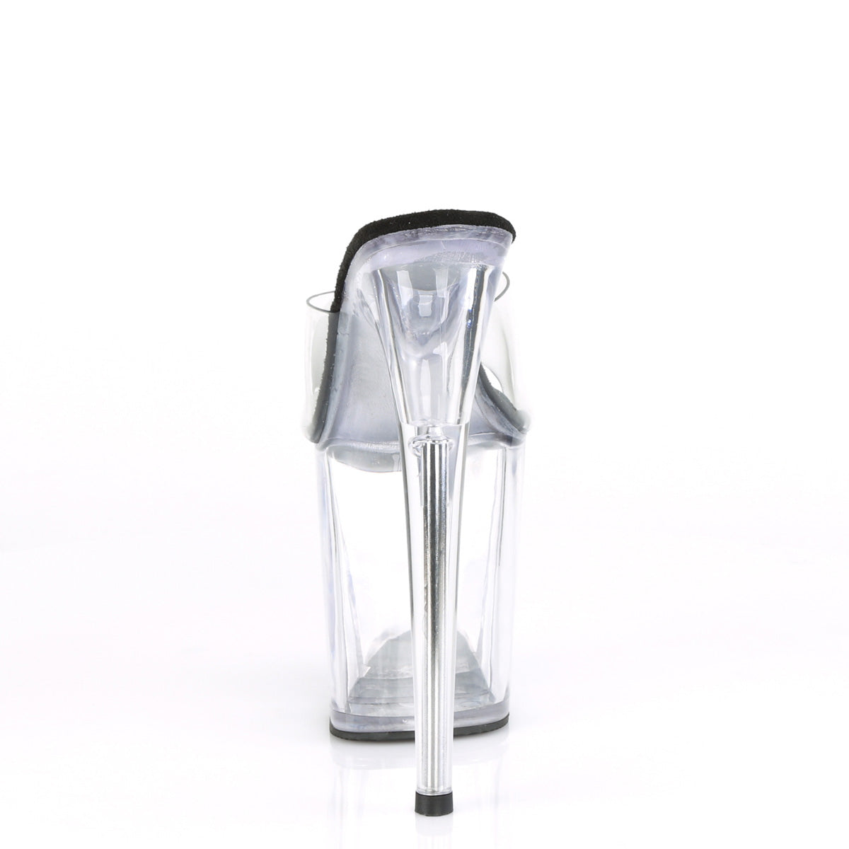 8 Inch Heel FLAMINGO-801 Clear Black Clear