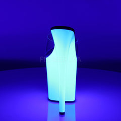 Pleaser FLAMINGO-801UV Clear Neon White Slides - Shoecup.com - 4