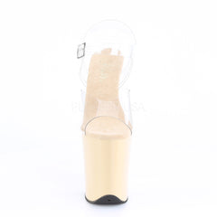 8 Inch Heel FLAMINGO-808 Clear Cream