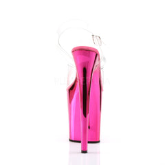 8 Inch Heel FLAMINGO-808 Hot Pink Chrome