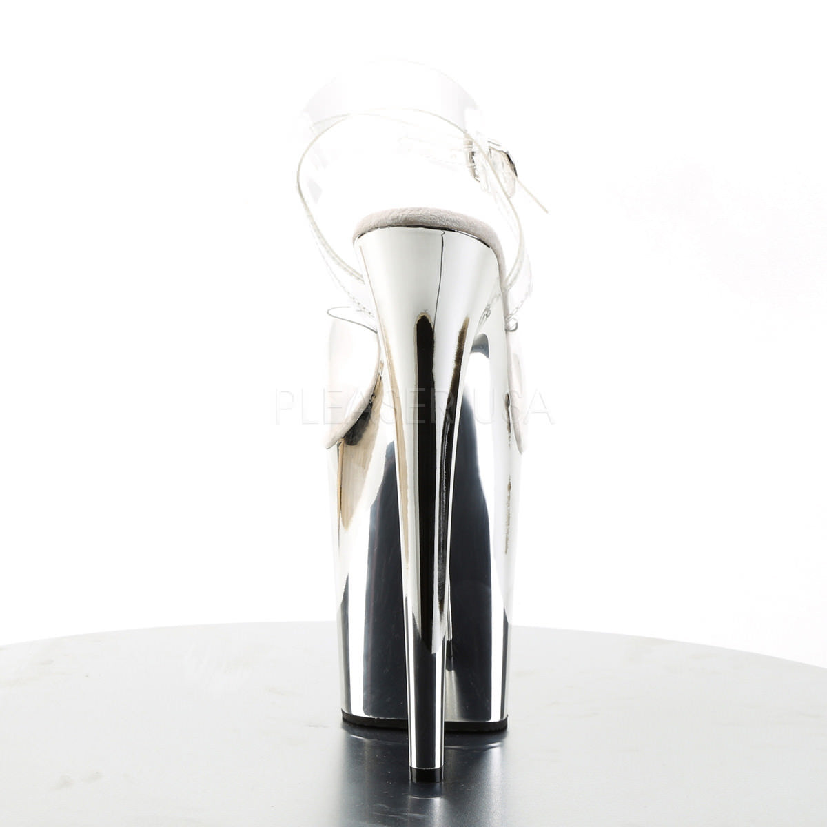 8 Inch Heel FLAMINGO-808 Silver Chrome