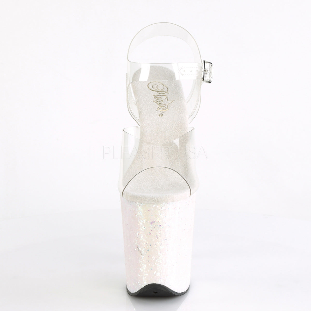 8 Inch Heel FLAMINGO-808LG Clear Opal