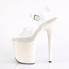 8 Inch Heel FLAMINGO-808LG Clear Opal