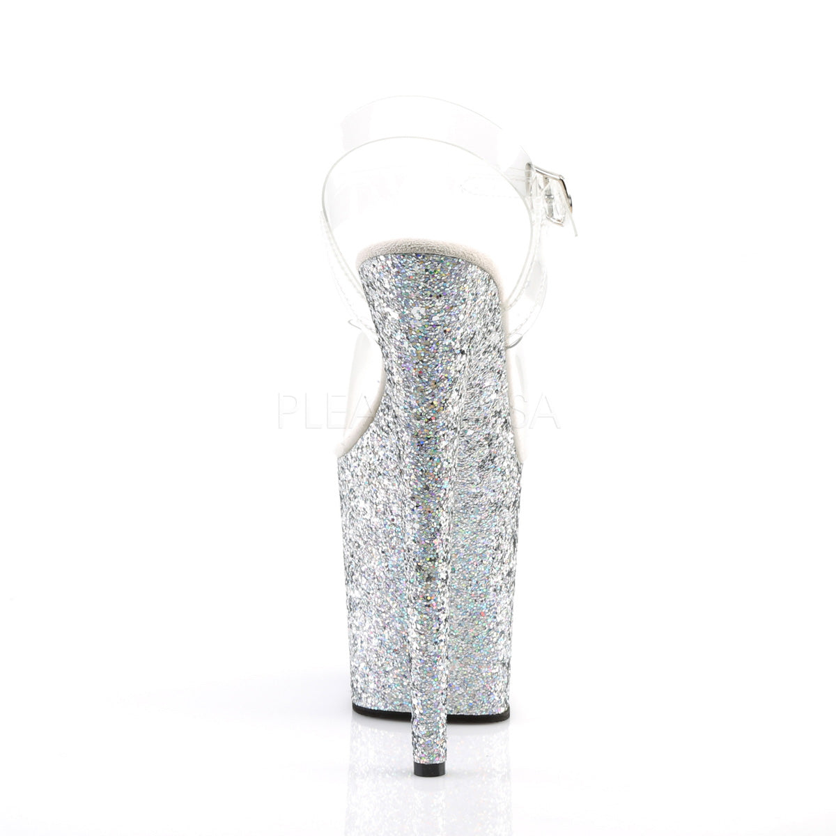 8 Inch Heel FLAMINGO-808LG Silver Glitter