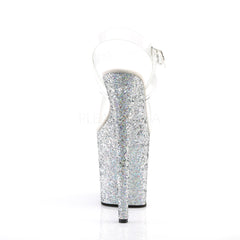 8 Inch Heel FLAMINGO-808LG Silver Glitter