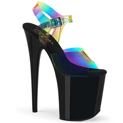 8" Heel FLAMINGO-808RB Rainbow Black