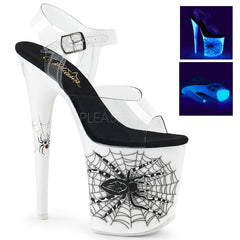 8" Heel FLAMINGO-808SW Neon White