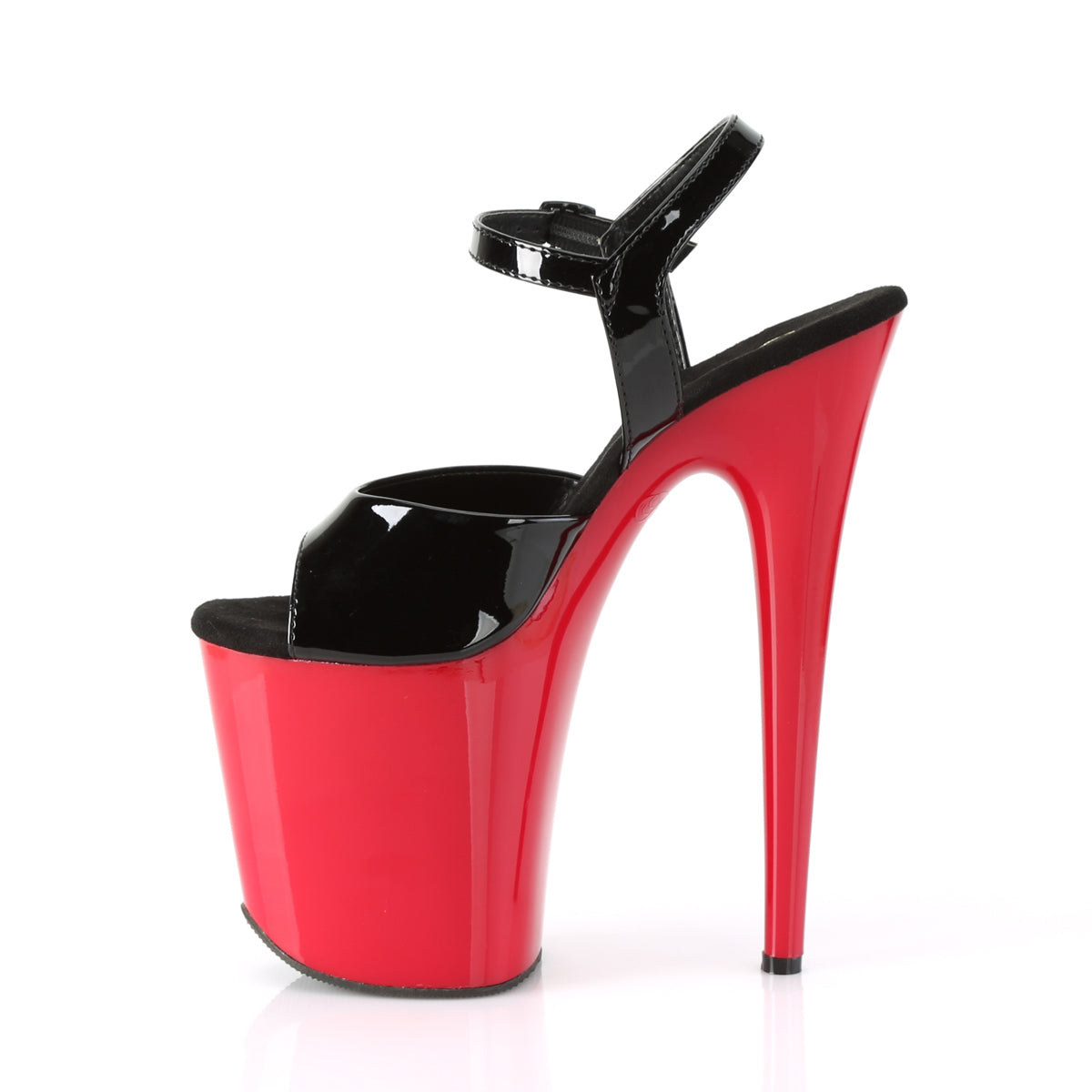 8 Inch Heel FLAMINGO-809 Black Pat Red