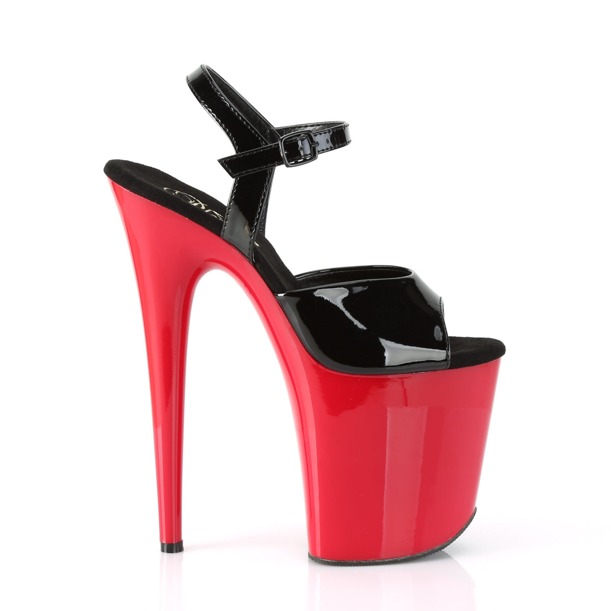 8 Inch Heel FLAMINGO-809 Black Pat Red