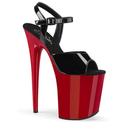 8" Heel FLAMINGO-809 Black Pat Red