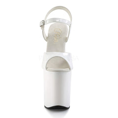 PLEASER FLAMINGO-809 White Ankle Strap Sandals - Shoecup.com - 2