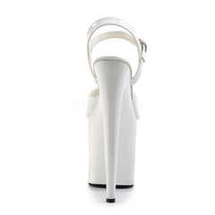 PLEASER FLAMINGO-809 White Ankle Strap Sandals - Shoecup.com - 4