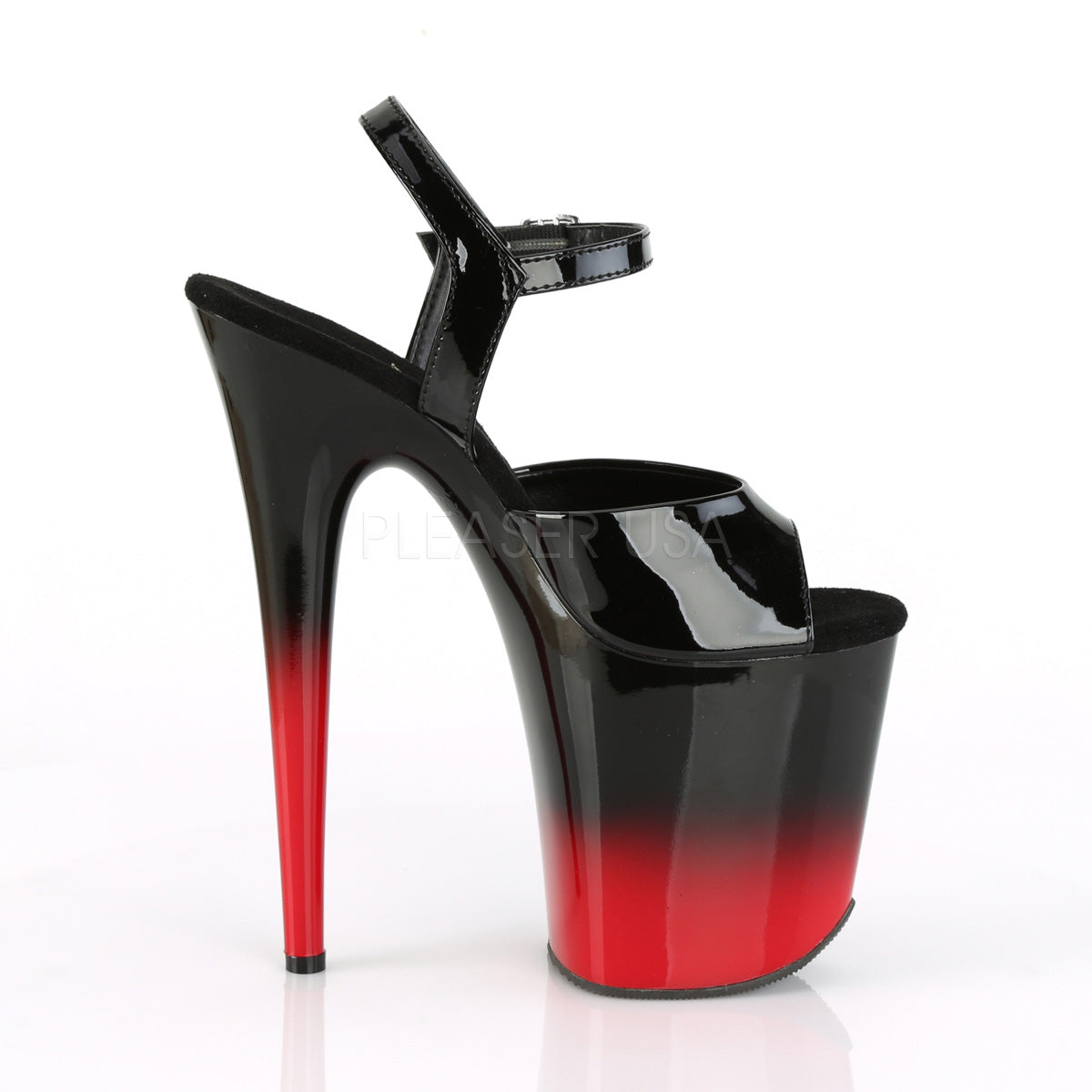 8 Inch Heel FLAMINGO-809BR-H Black Red