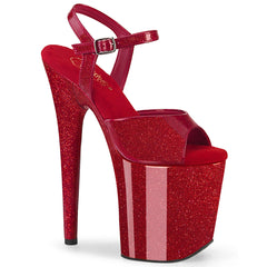 8 Inch Heel FLAMINGO-809GP Ruby Red Glitter