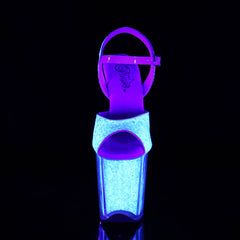 8 Inch Heel FLAMINGO-810UVG Neon Opal Glitter