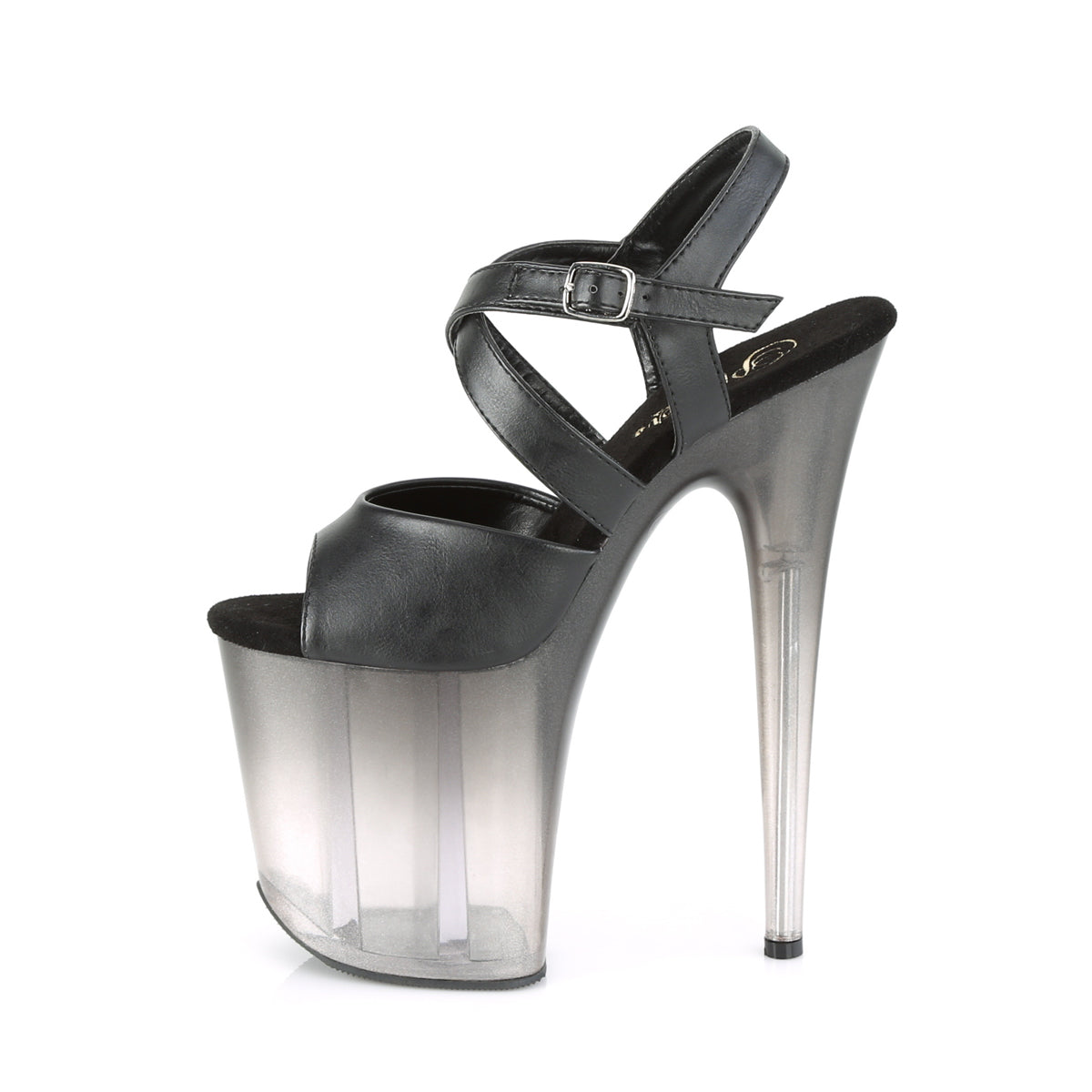 8 Inch Heel FLAMINGO-822T Black Pu Faded Black