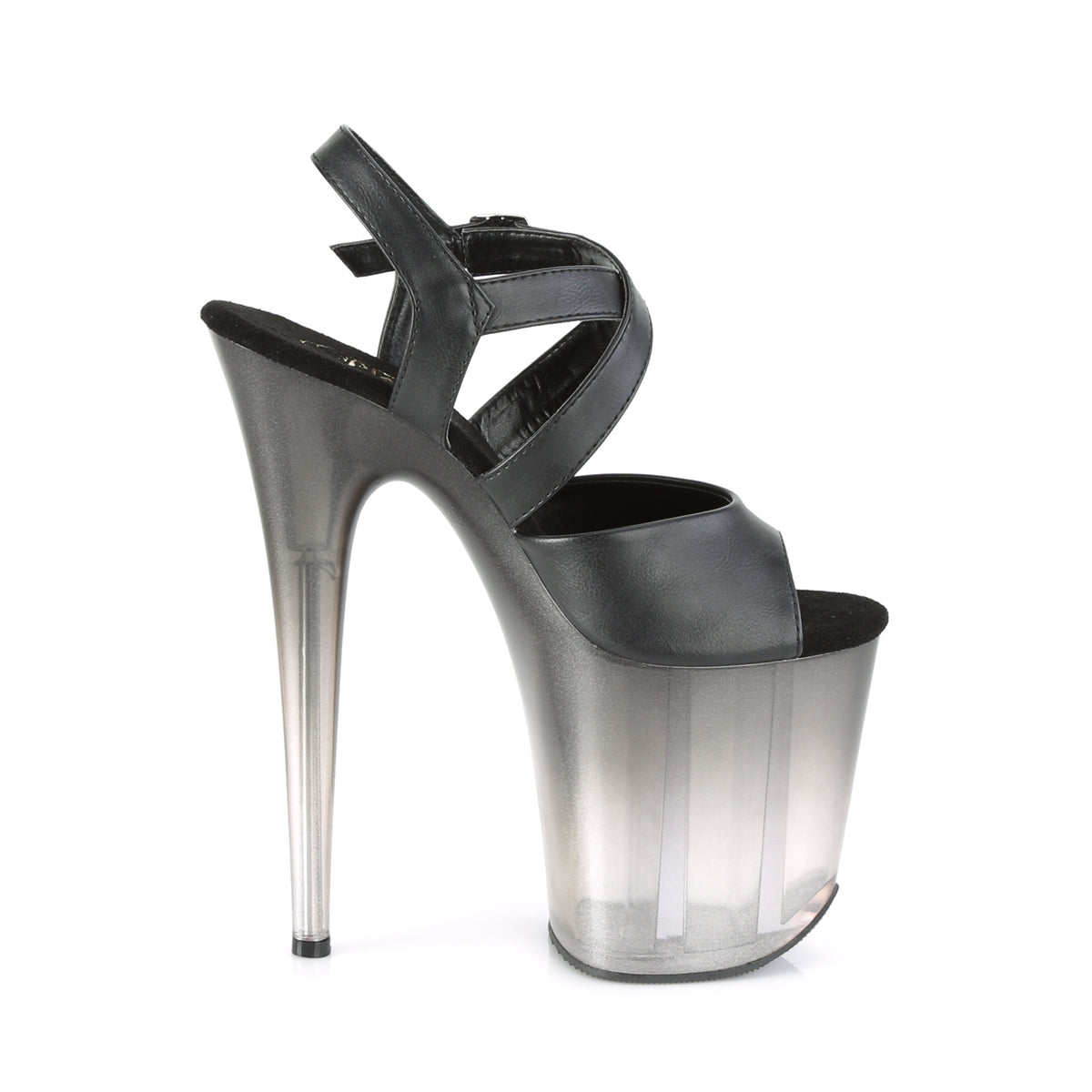8 Inch Heel FLAMINGO-822T Black Pu Faded Black