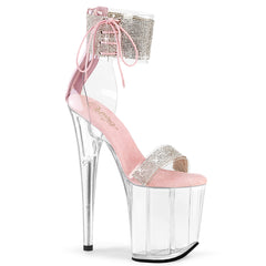 8 Inch Heel FLAMINGO-827RS Clear Baby Pink