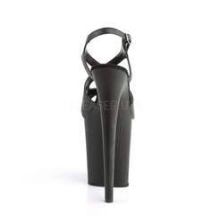 8 Inch Heel FLAMINGO-831 Black Faux Leather