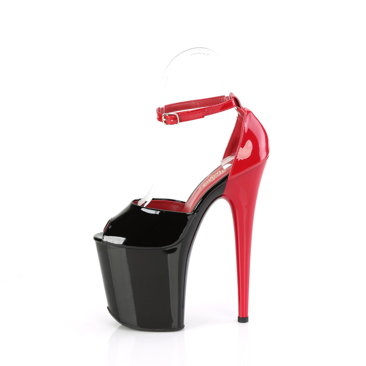 8 Inch Heel FLAMINGO-868 Black Red