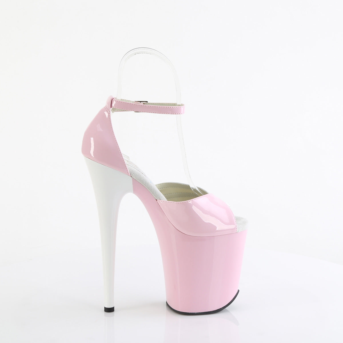 8 Inch Heel FLAMINGO-884 Baby Pink White