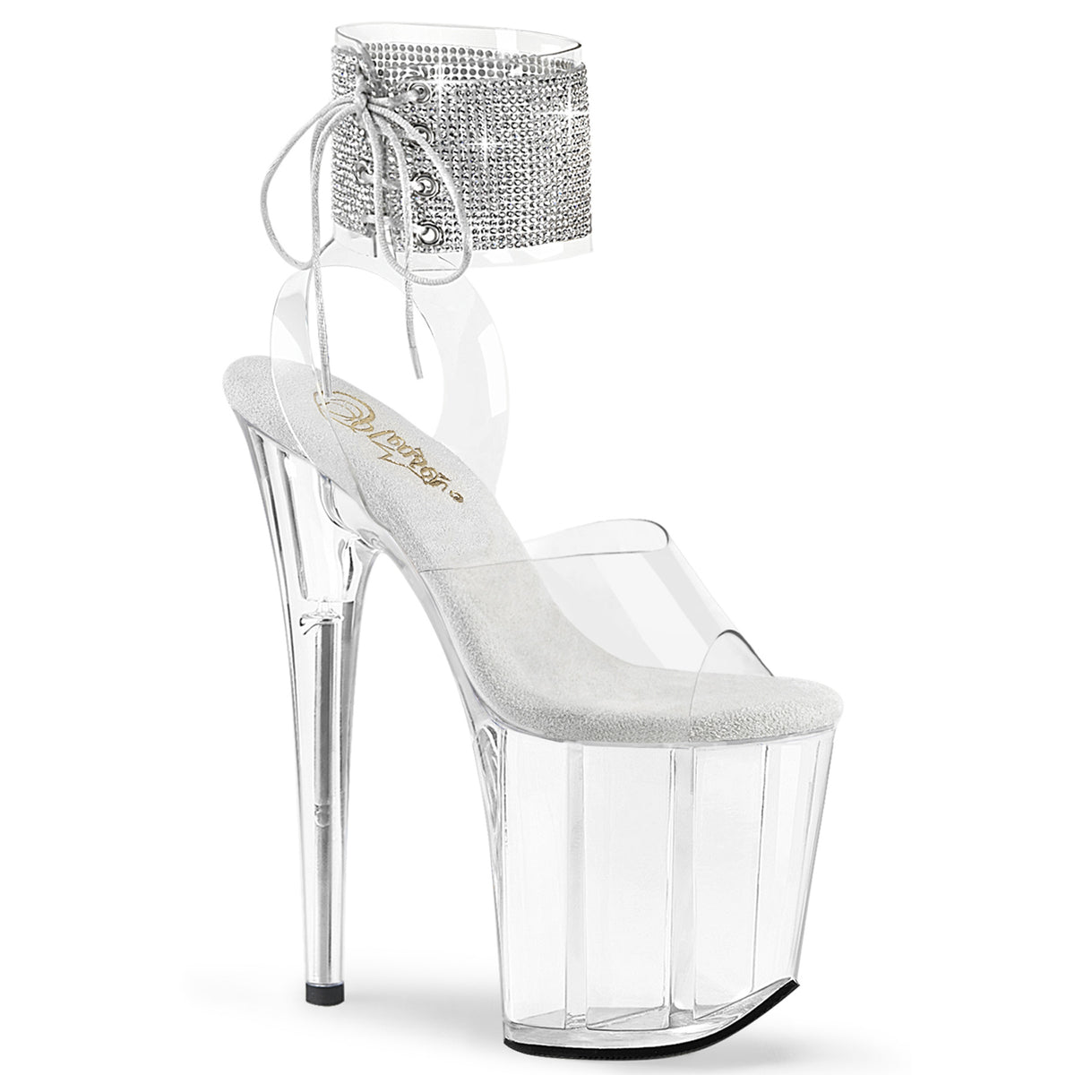 8 Inch Heel FLAMINGO-891-2RS Clear