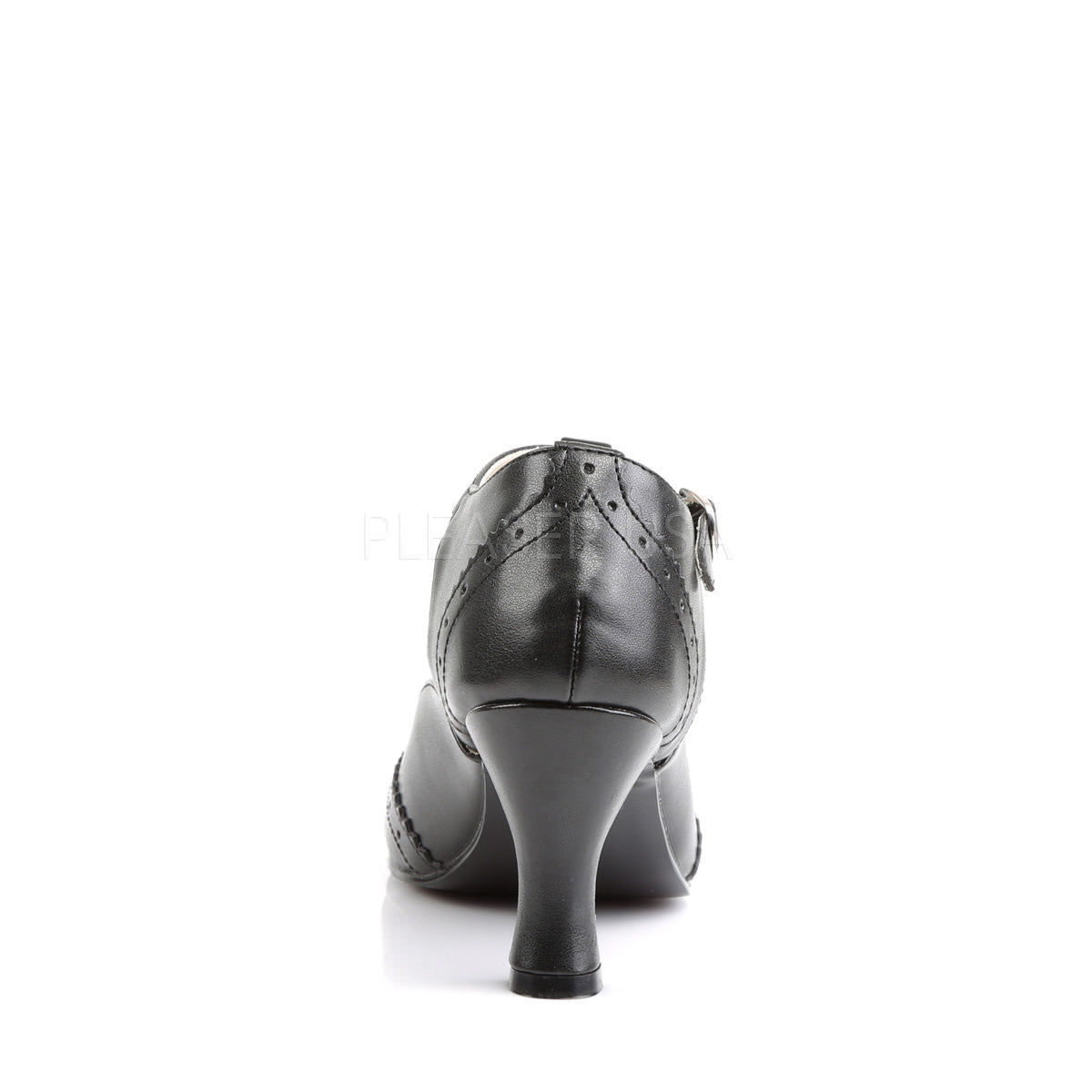 FUNTASMA FLAPPER-26 Black Pu T-Strap Pumps