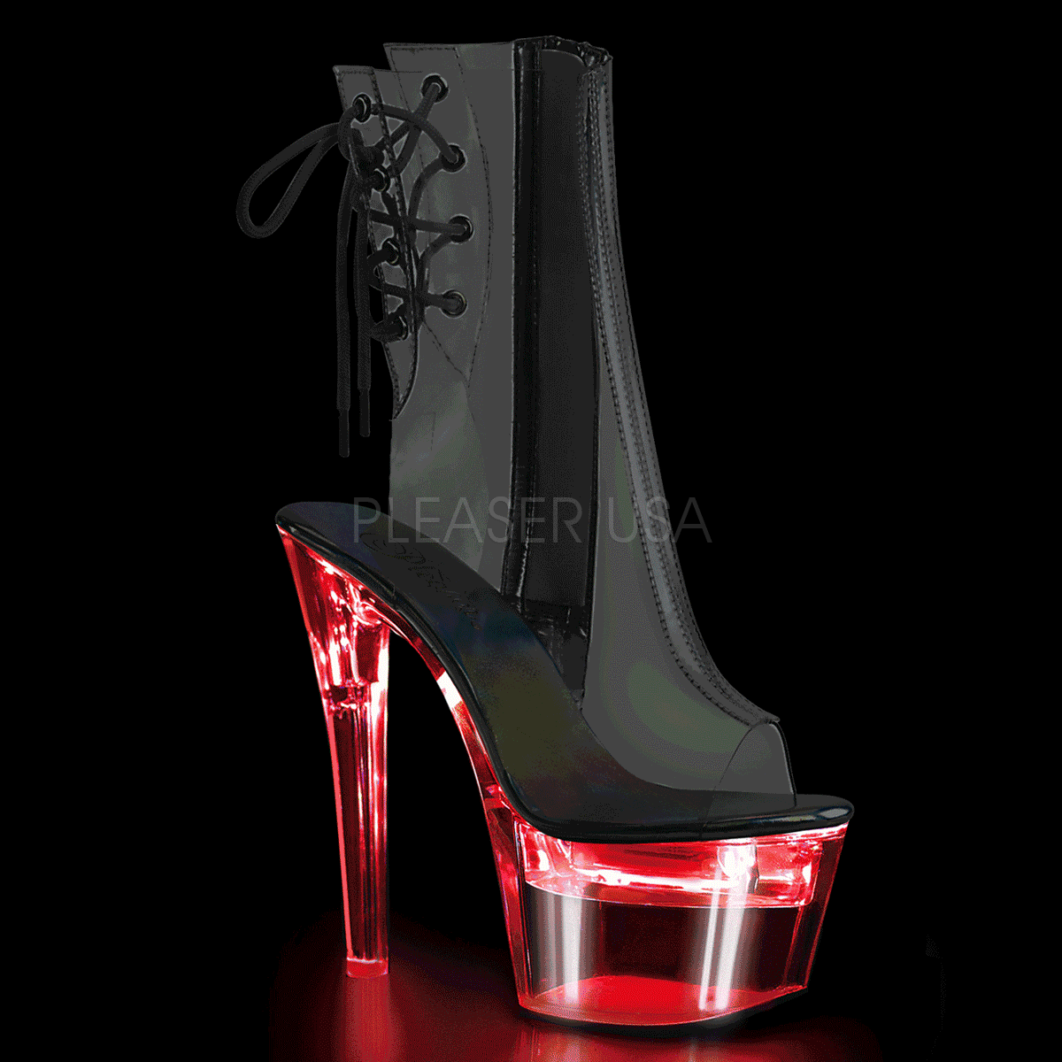 7" Heel FLASHDANCE-1018C-7 Clear