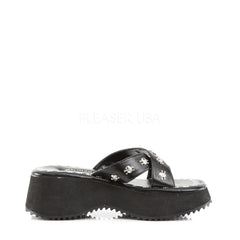 DEMONIA FLIP-05 Black Pu Sandals - Shoecup.com - 3