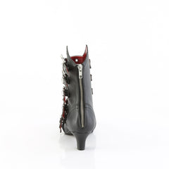 2 Inch Heel FLORA-1035 Black Vegan Leather