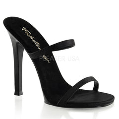 FABULICIOUS GALA-02 Black Satin Sandals - Shoecup.com