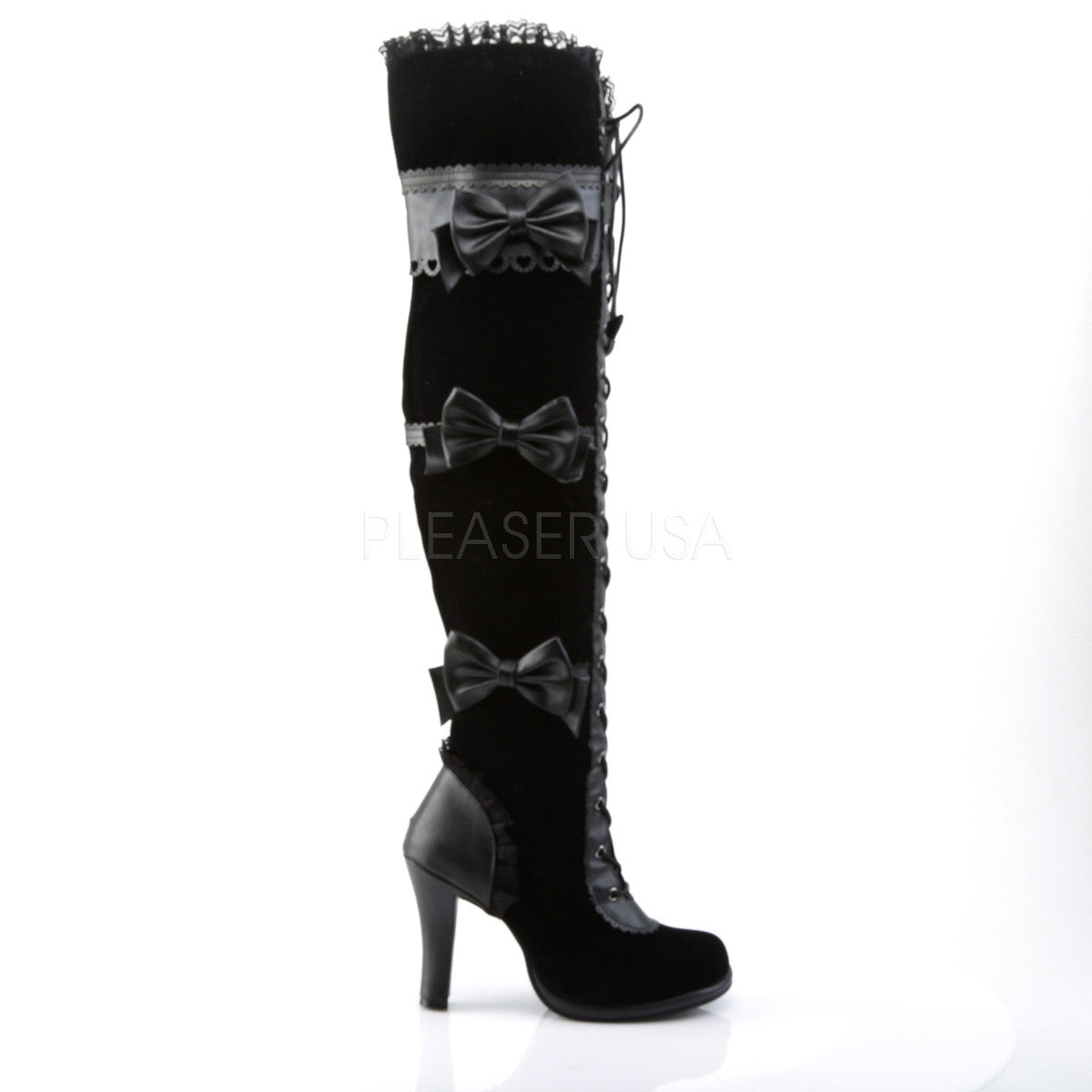 Demonia GLAM-300 Black Goth Lolita Boots - Shoecup.com - 5