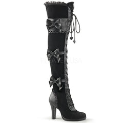 Demonia GLAM-300 Black Goth Lolita Boots - Shoecup.com - 1