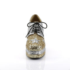GLAMROCK-02 Gold Platform Shoes