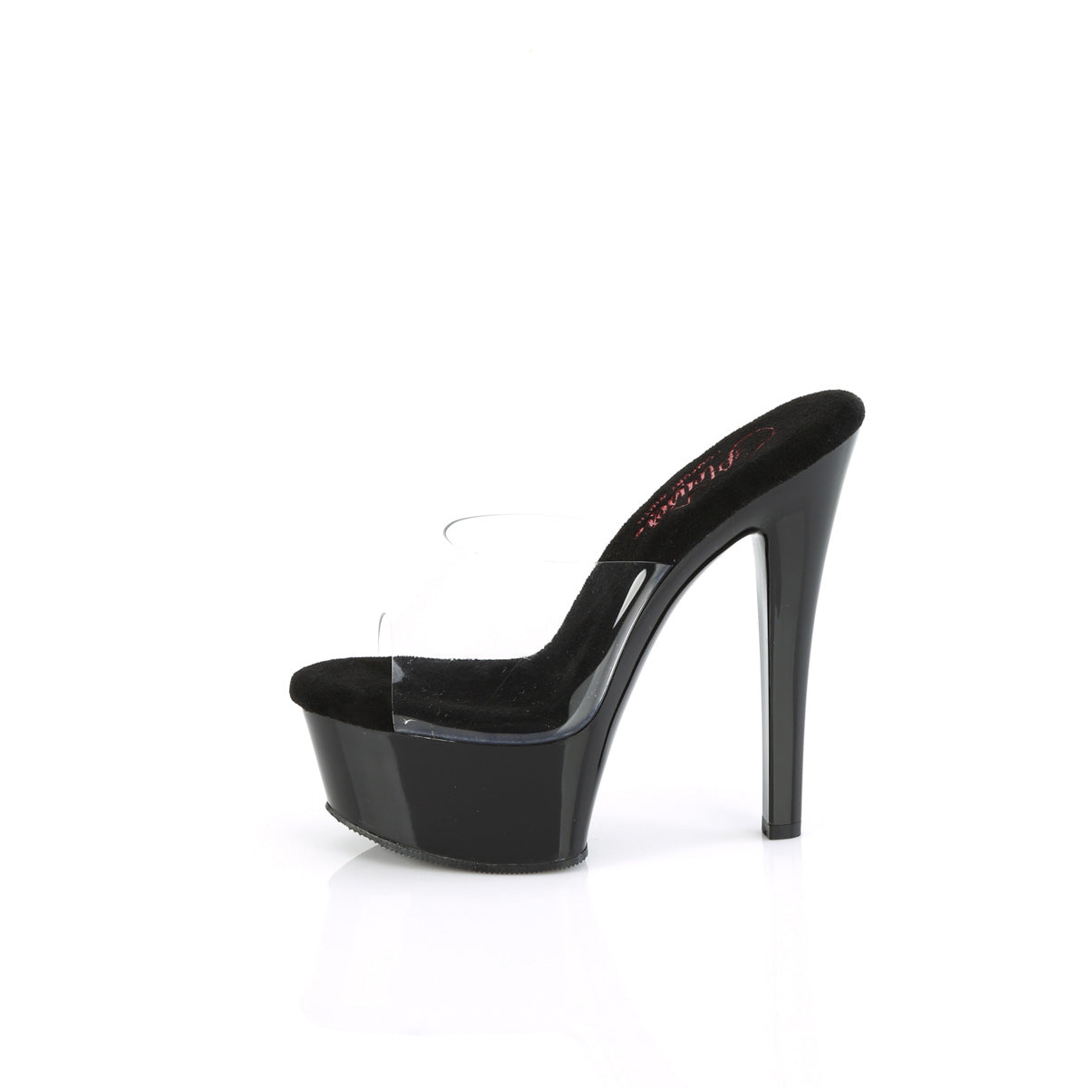 6 Inch Heel GLEAM-601 Clear Black