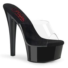 6 Inch Heel GLEAM-601 Clear Black