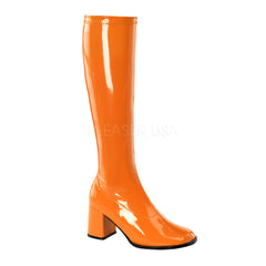 FUNTASMA GOGO-300 Orange Stretch Pat Gogo Boots - Shoecup.com
